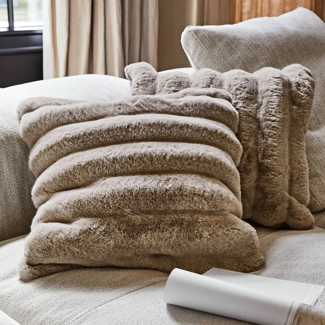 Loberon Caelira Kussenhoes Set van 2 - Beige - afbeelding 2 van 5