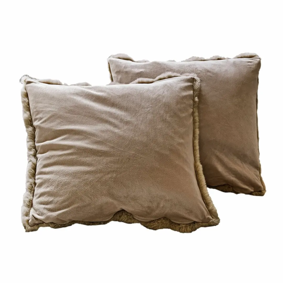 Loberon Caelira Kussenhoes Set van 2 - Beige - afbeelding 3 van 5
