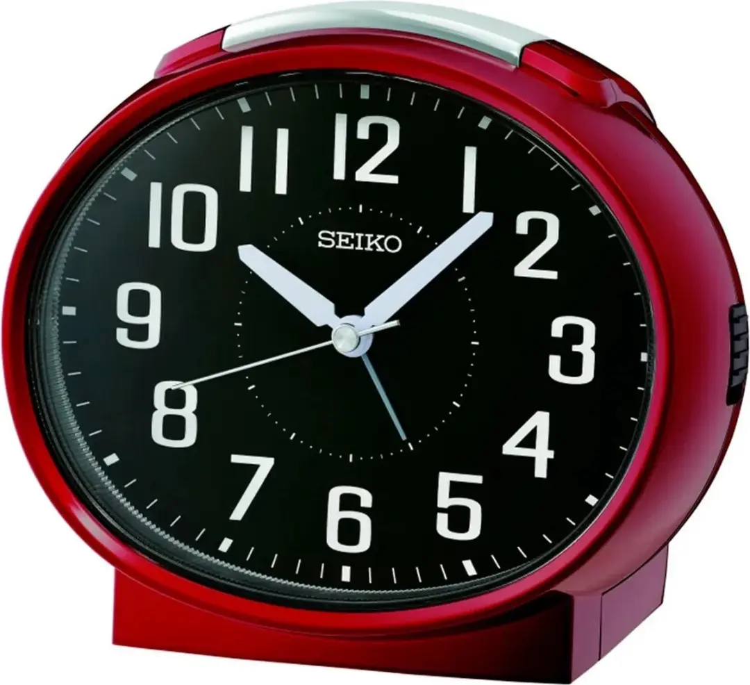 Seiko QHK059R wekker met stille secondewijzer