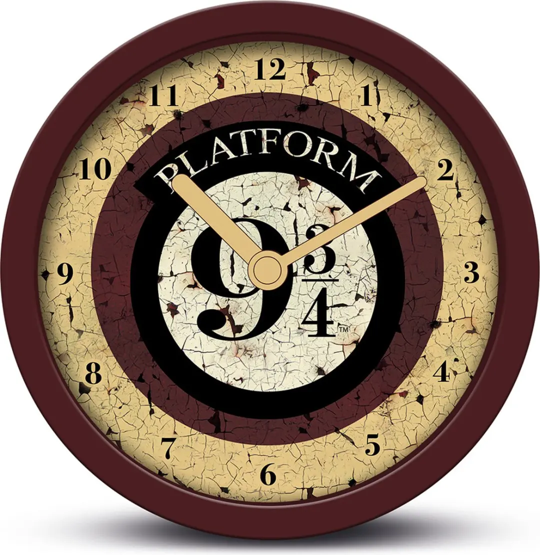 Harry Potter - Platform 9 3/4 - Bureauklok - Bruin - 12cm