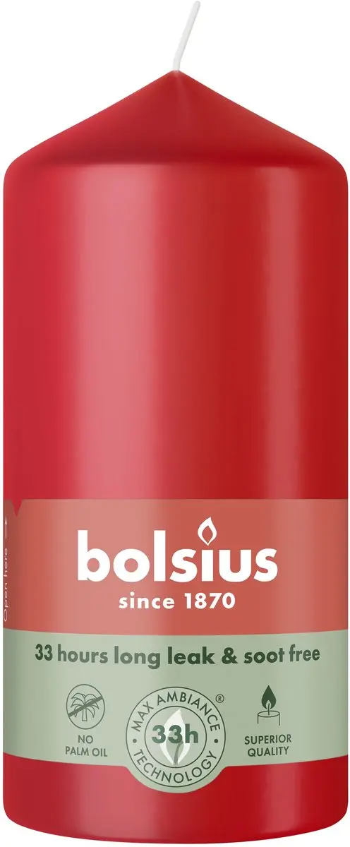 Bolsius Stompkaars 120/58mm Delicate Red