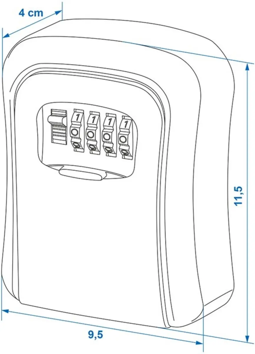 ProPlus Sleutelkluis Cijfercombinatie - Weerbestendig - Zwart/Grijs - afbeelding 3 van 6