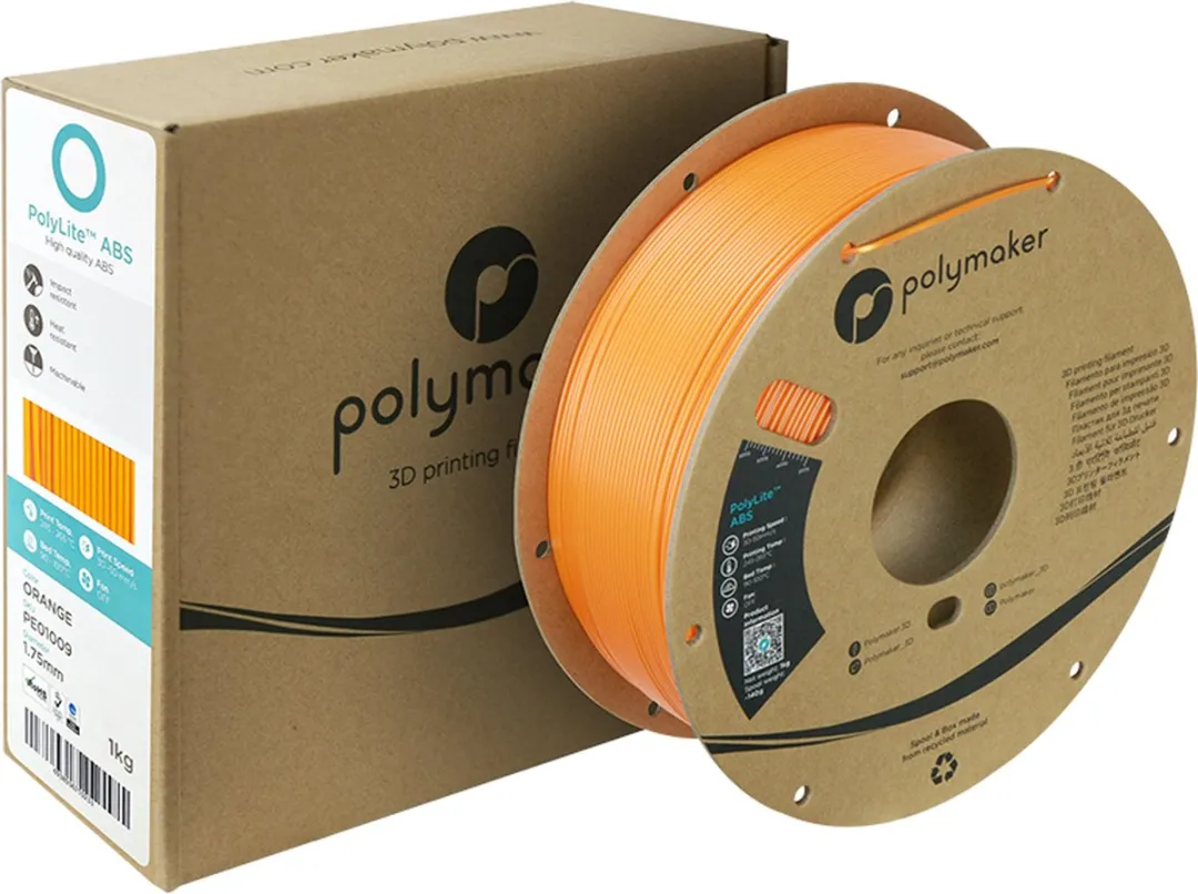 Polymaker PolyLite ABS Geurarm Filament 1.75mm 1000g - Oranje