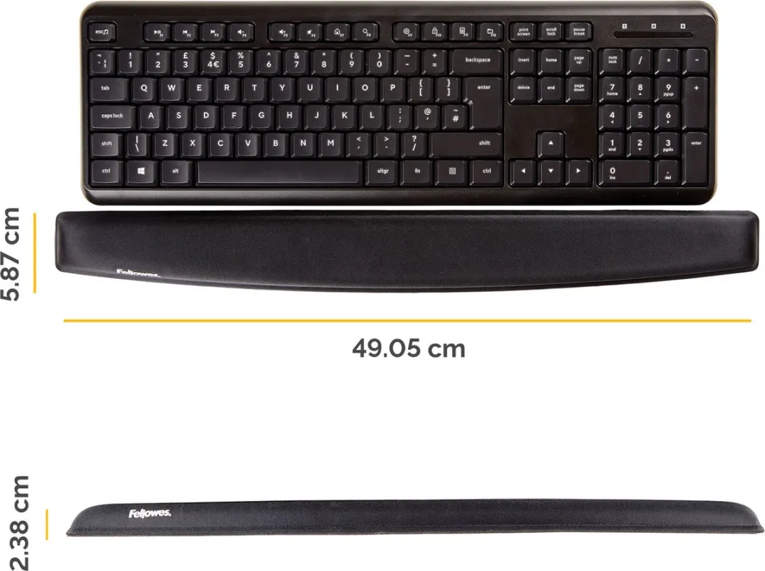Fellowes Toetsenbord Polssteun Ergonomisch 9178201 - Zwart - afbeelding 6 van 6