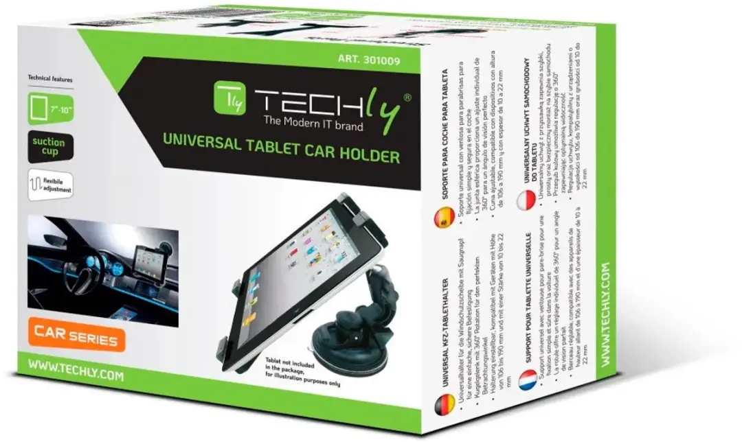 Techly I-Tablet-Vent Tablethouder - Zwart - afbeelding 2 van 6