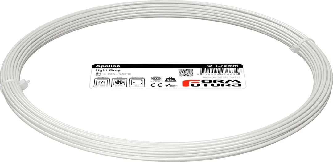 FormFutura APOX-175LGRY-08000 Filament - 1.75mm Light Grey