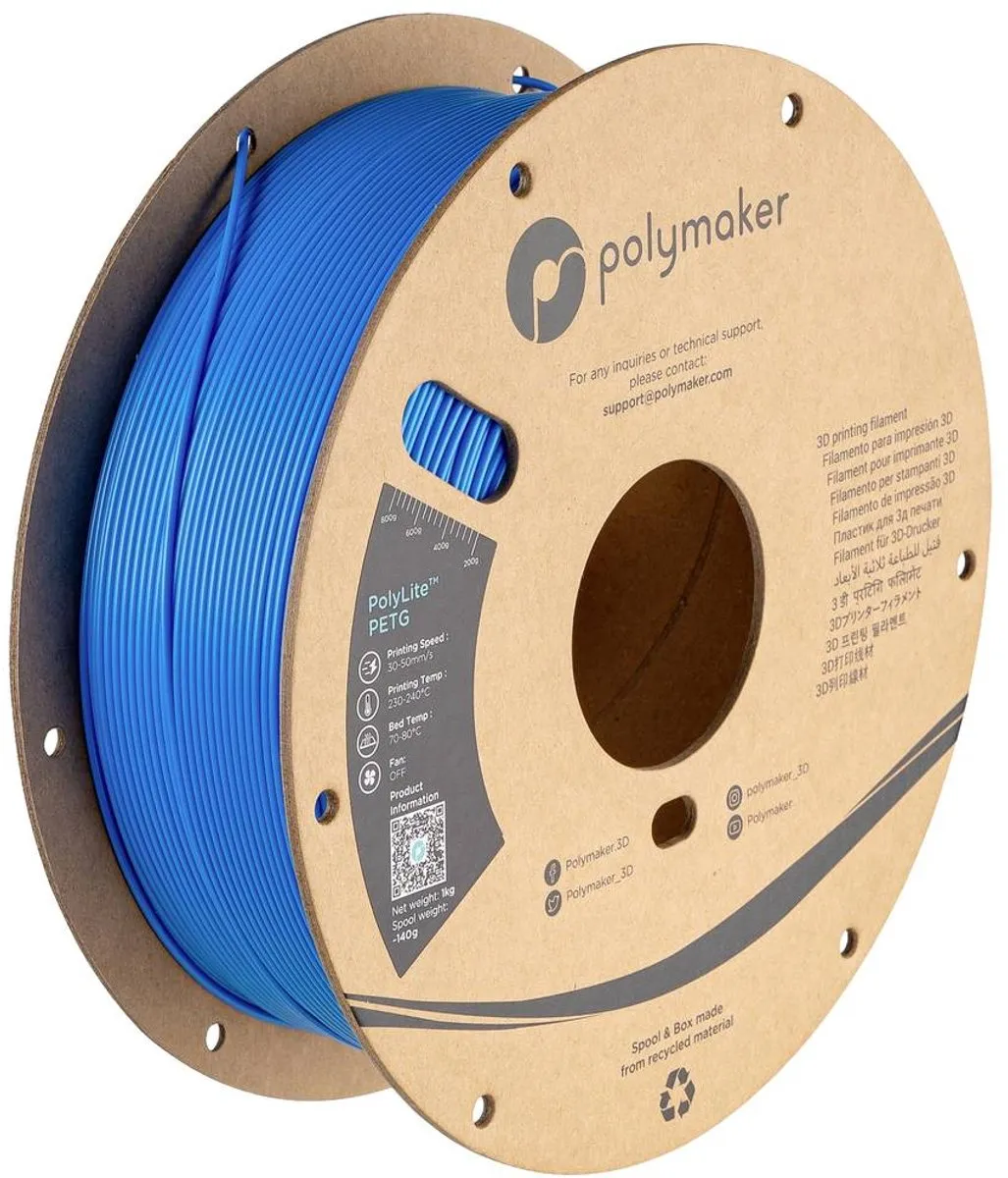 Polymaker PolyLite PETG Filament 1.75mm 1000g Electric Blue