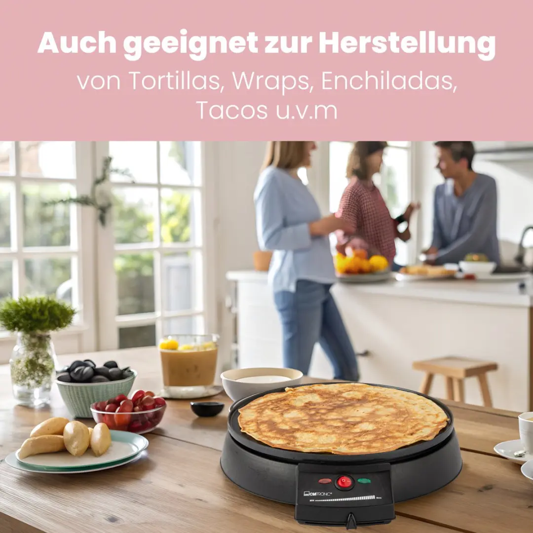 Clatronic CM 3372 Crêpemaker - 900W - Zwart - afbeelding 4 van 6