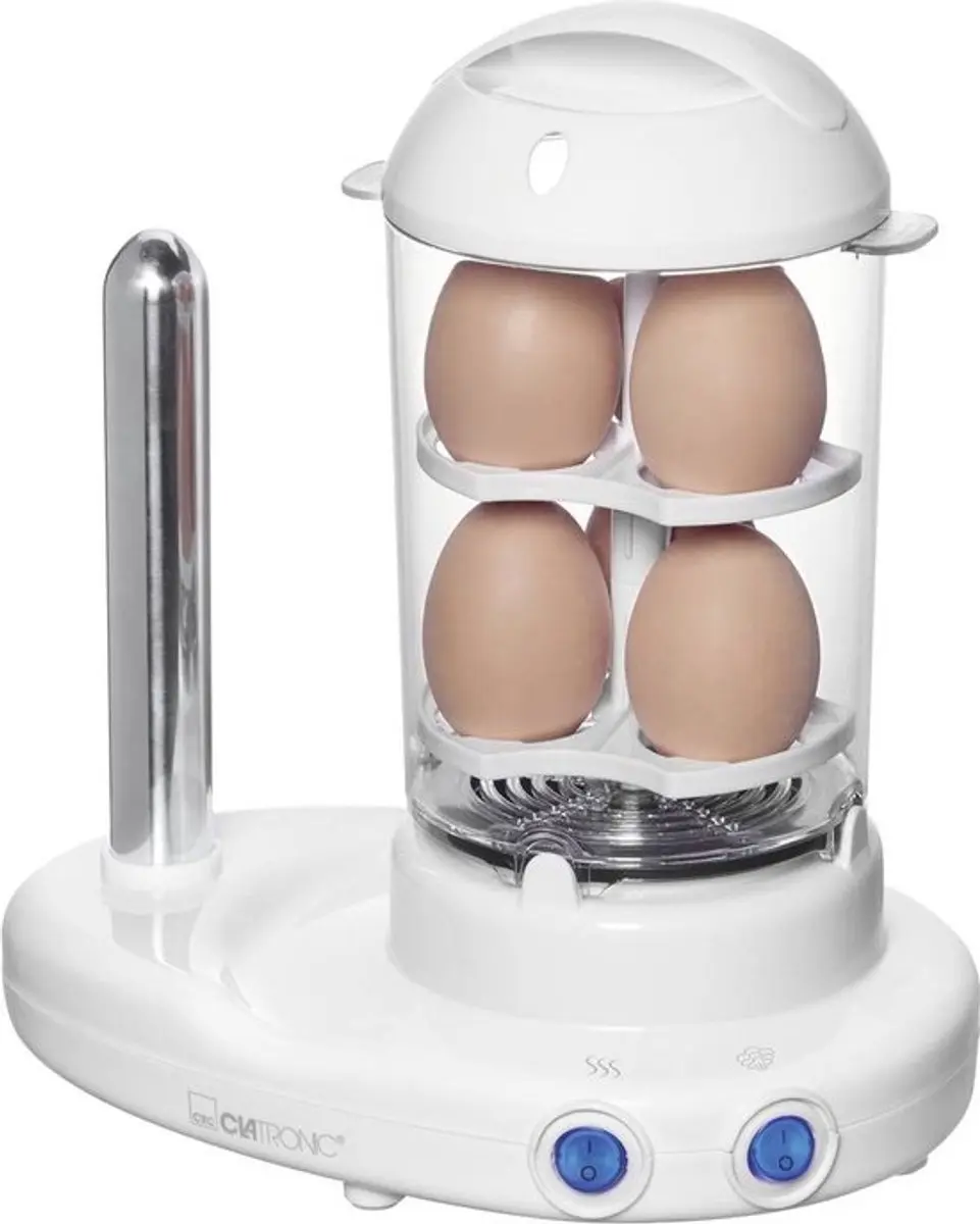 Clatronic HDM 3420 Hotdog maker en Eierkoker - 350W - Wit - afbeelding 6 van 6