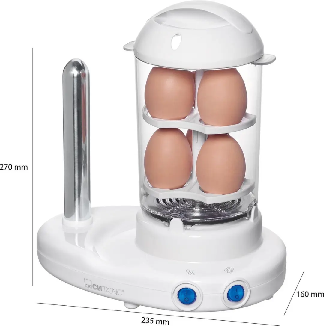 Clatronic HDM 3420 Hotdog maker en Eierkoker - 350W - Wit - afbeelding 5 van 6