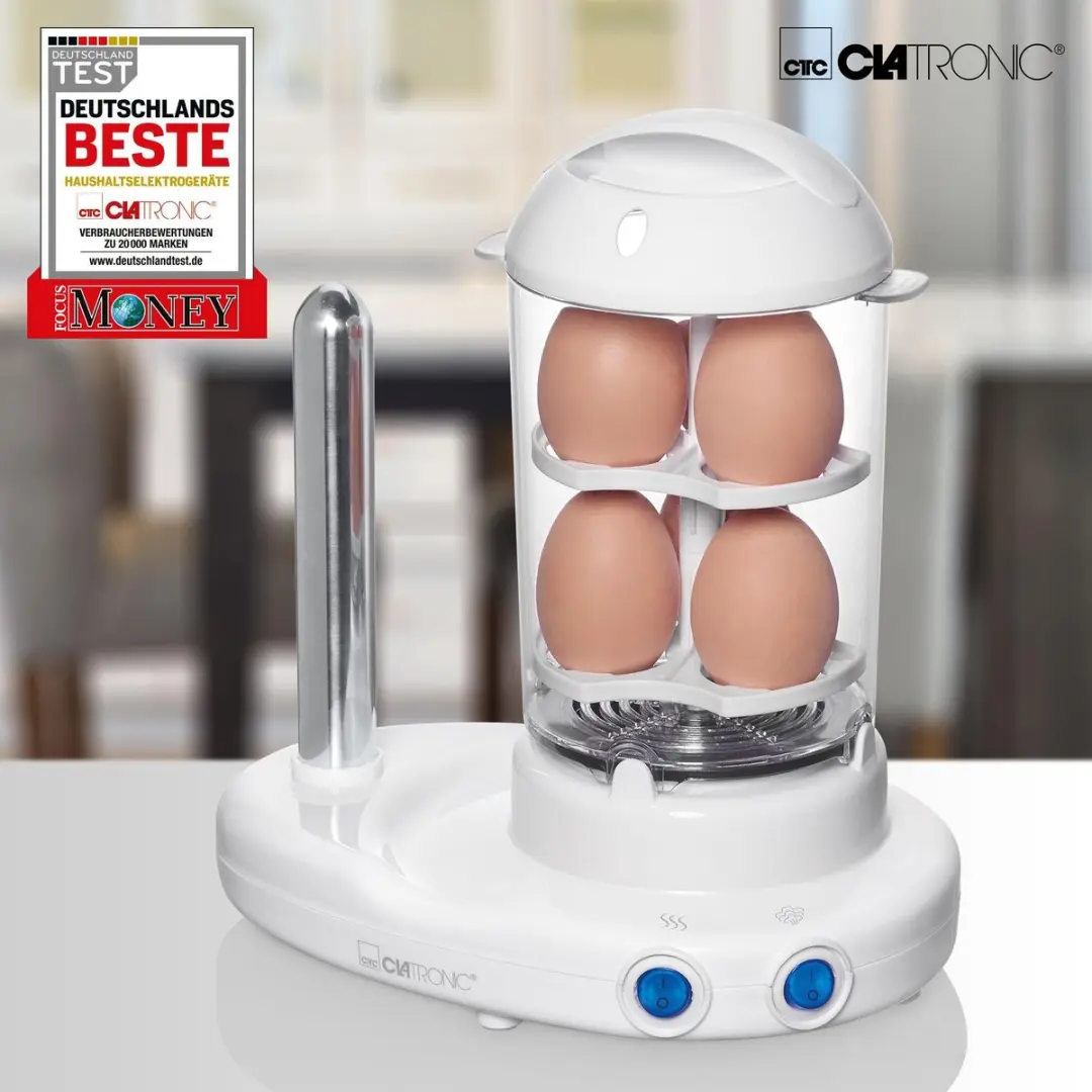 Clatronic HDM 3420 Hotdog maker en Eierkoker - 350W - Wit - afbeelding 4 van 6