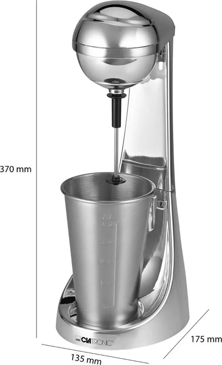Clatronic BM 3472 Barmixer - 65W - 0.5L RVS - afbeelding 2 van 6
