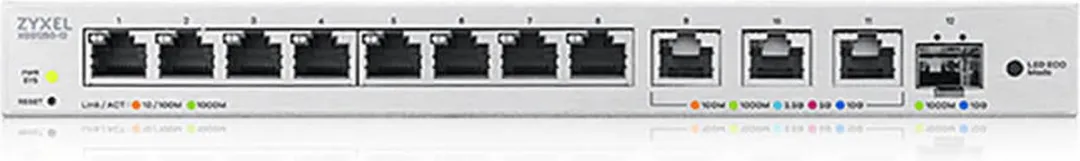Zyxel XGS1250-12 Managed Switch 10G - 11x Ethernet + 1x SFP - Grijs