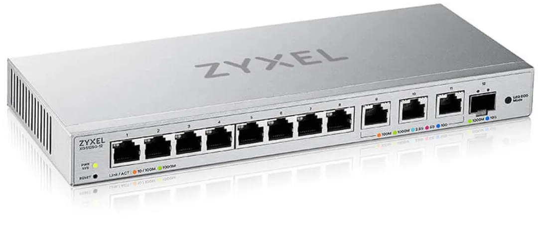 Zyxel XGS1250-12 Managed Switch 10G - 11x Ethernet + 1x SFP - Grijs