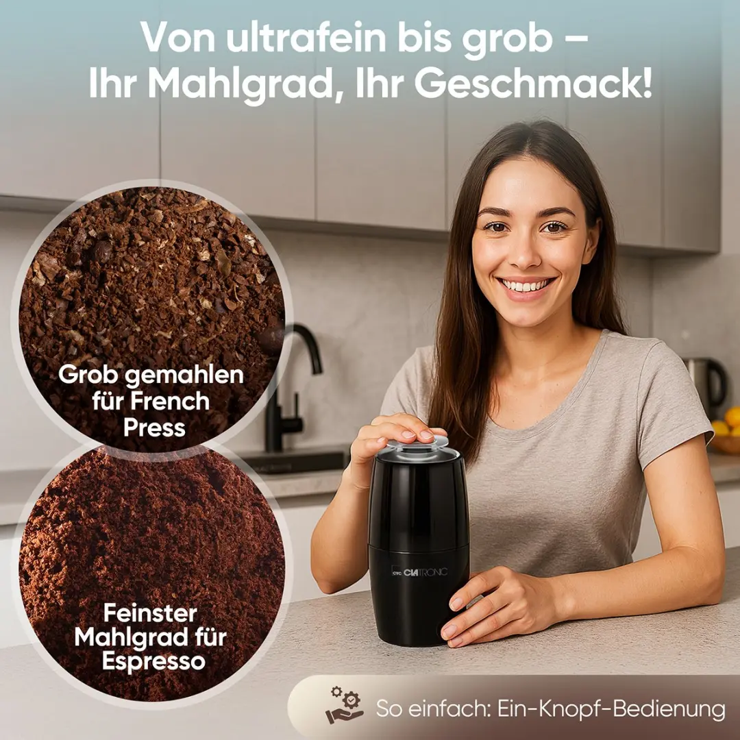 Clatronic KSW 3806 Koffiemolen - 150W - Zwart - afbeelding 4 van 6