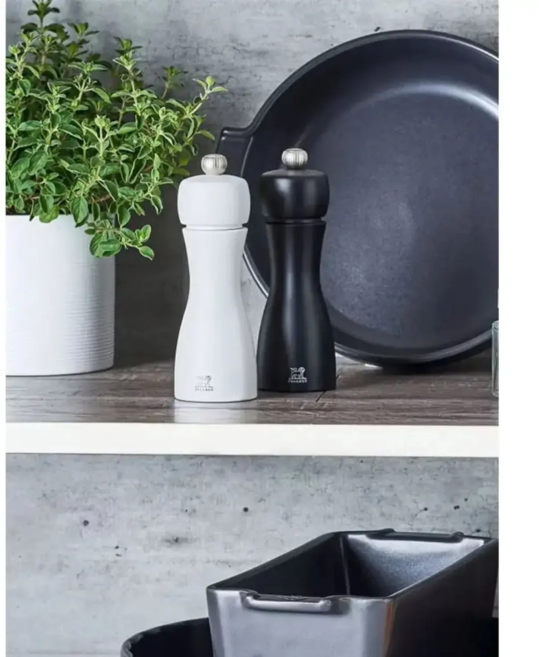 Peugeot Tahiti Peper- en Zoutmolenset - 15cm - Zwart en Mat Wit - afbeelding 3 van 3