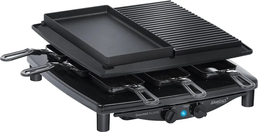 Steba RC4 Plus Deluxe 622300 Gourmetstel - 1450W - RVS/Zwart - afbeelding 5 van 6