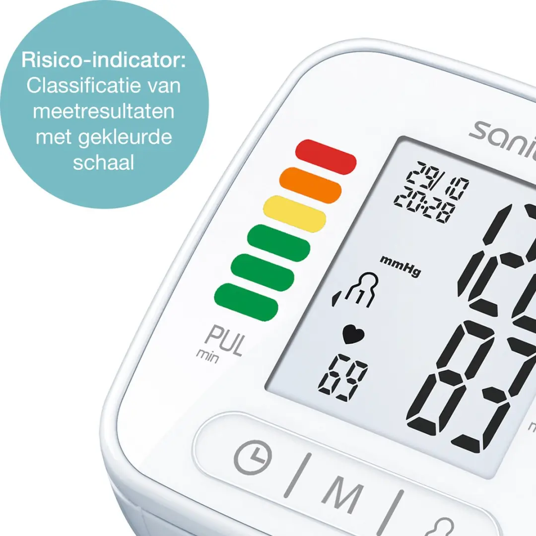 Sanitas SBC 22 Bloeddrukmeter Pols - Hartslagmeter - Wit/Grijs - afbeelding 6 van 6
