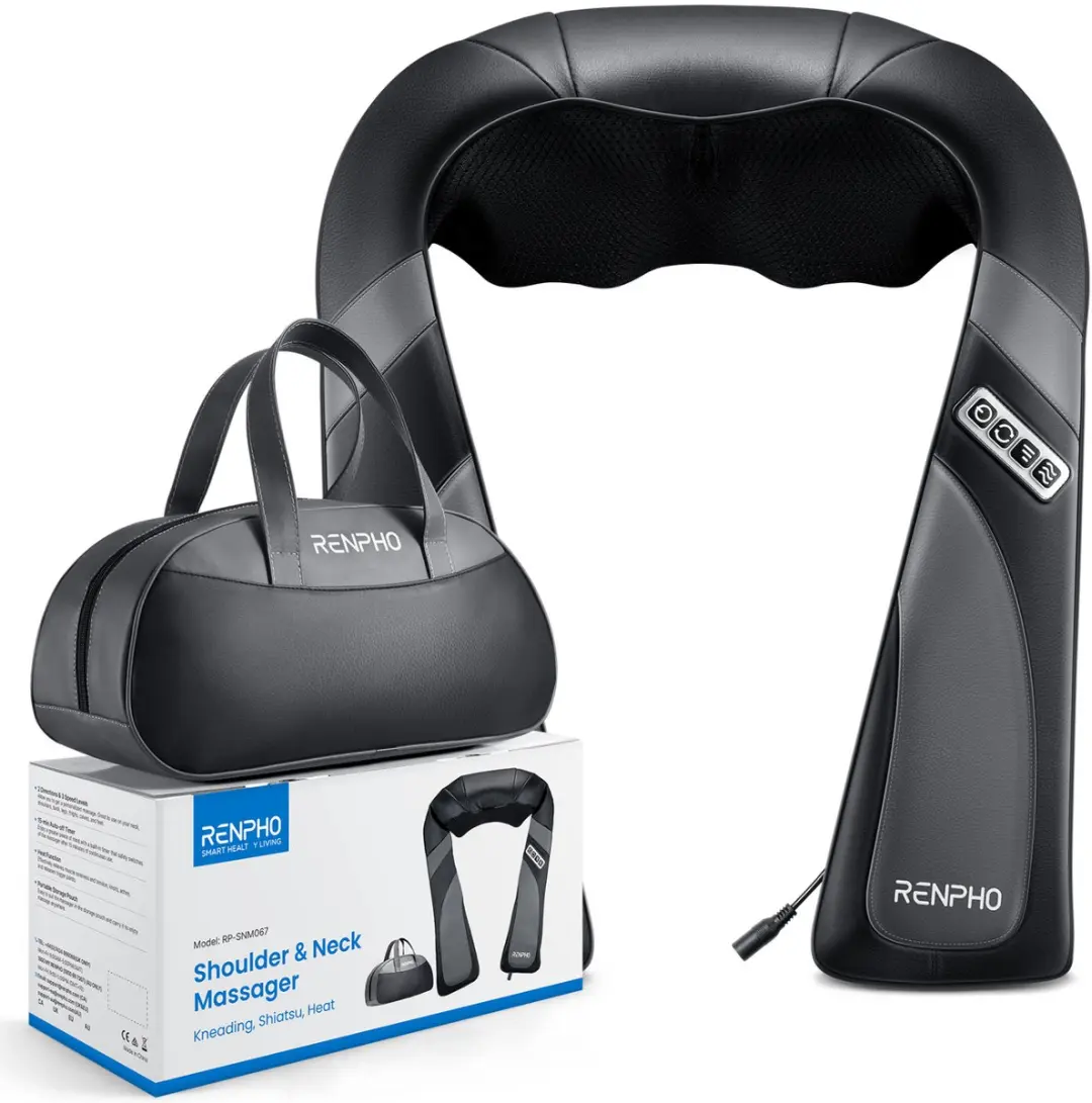 Renpho U-Neck Go Shiatsu Nek & Schouder Massager - Zwart - afbeelding 3 van 6
