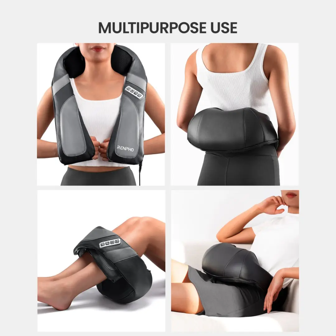 Renpho U-Neck Go Shiatsu Nek & Schouder Massager - Zwart - afbeelding 4 van 6