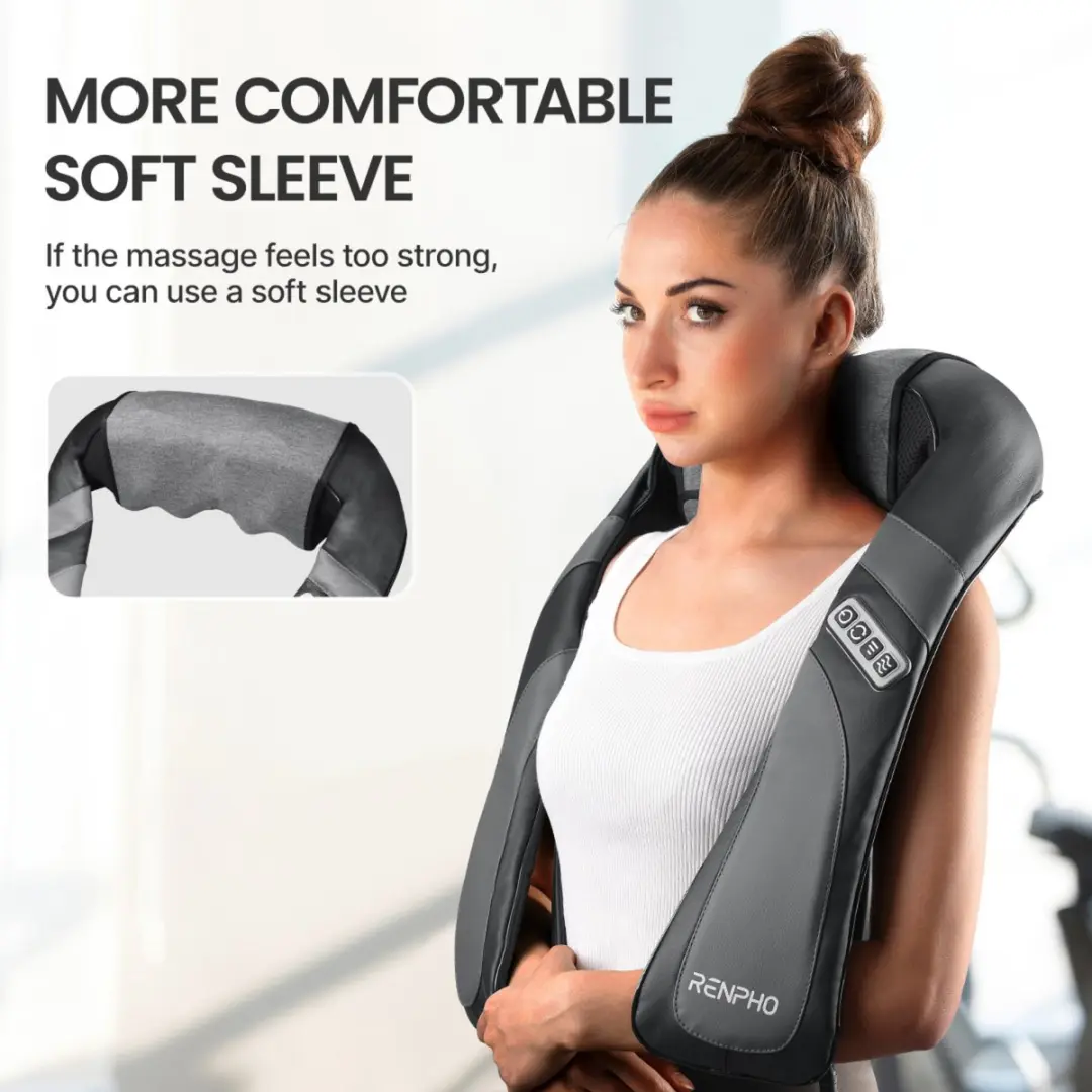 Renpho U-Neck Go Shiatsu Nek & Schouder Massager - Zwart - afbeelding 6 van 6