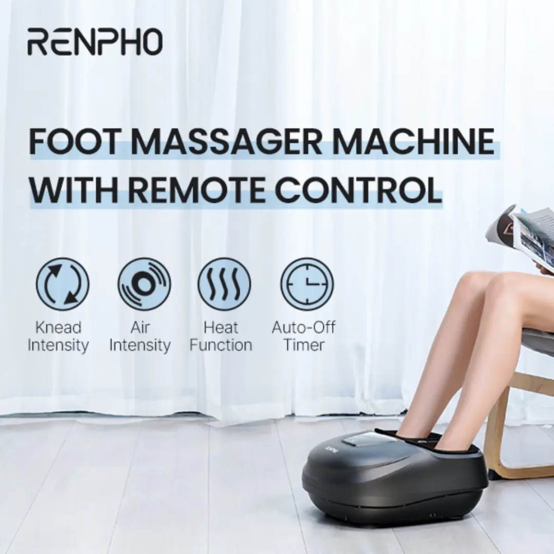 Renpho Shiatsu Voetmassager FM058R - Warmtefunctie - Zwart - afbeelding 3 van 6