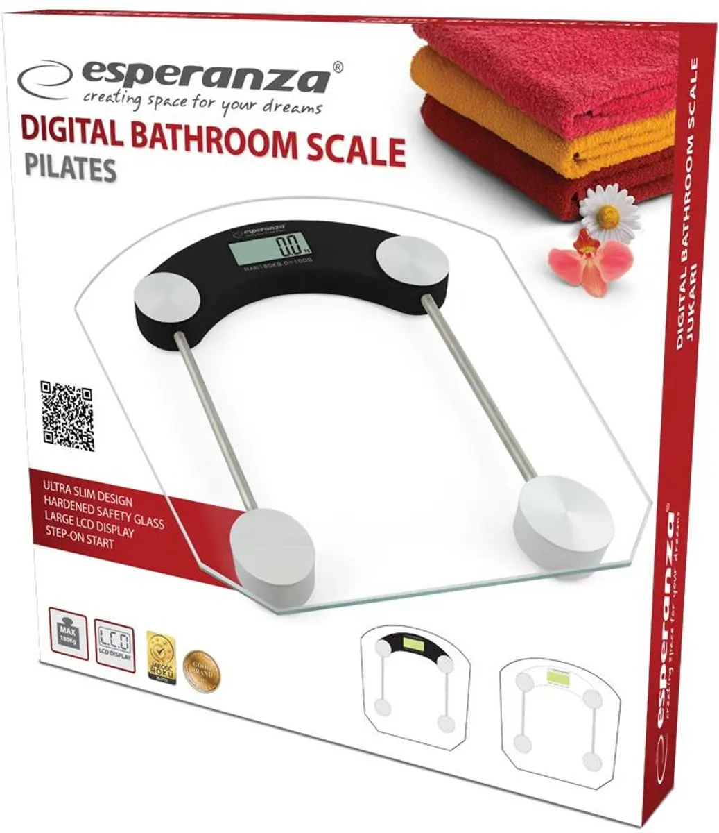 Esperanza EBS008K Pilates Weegschaal - Zwart - afbeelding 6 van 6