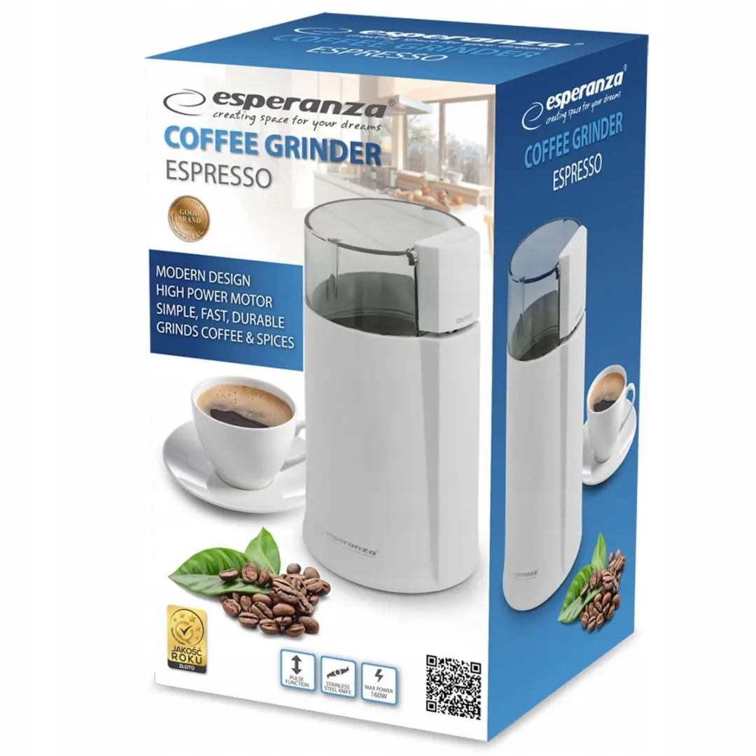 Esperanza EKC001W Koffiemolen - 160W - Wit - afbeelding 3 van 6