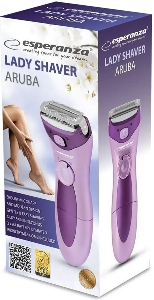 Esperanza Lady Shave Aruba EBG003V - Violet - afbeelding 3 van 3