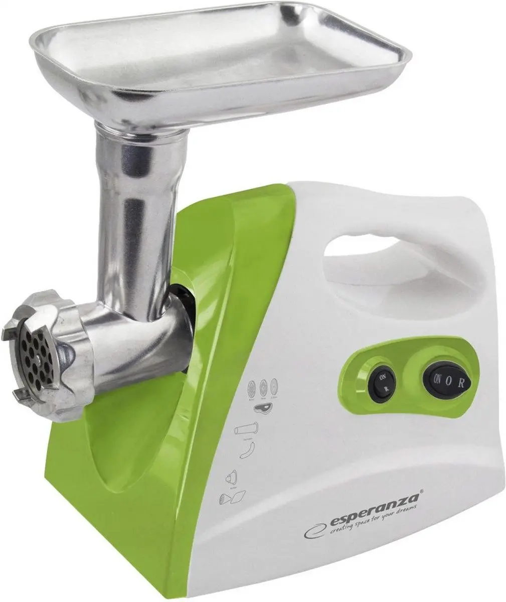 Esperanza EKM012G Vleesmolen - 600W - Wit/Groen - afbeelding 6 van 6