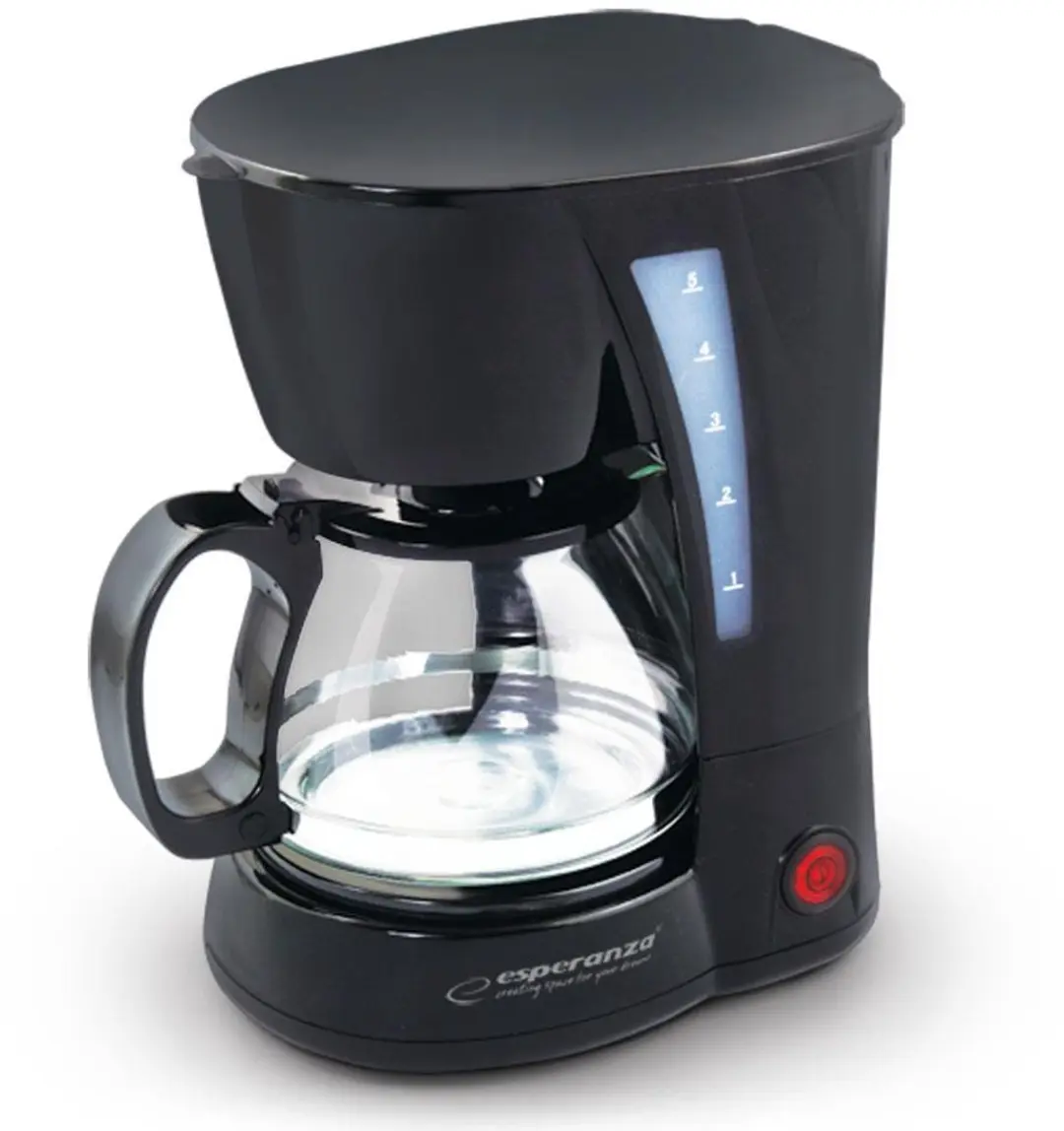 Esperanza EKC006 Filterkoffiezetapparaat - 0,6 Liter - Zwart - afbeelding 4 van 6