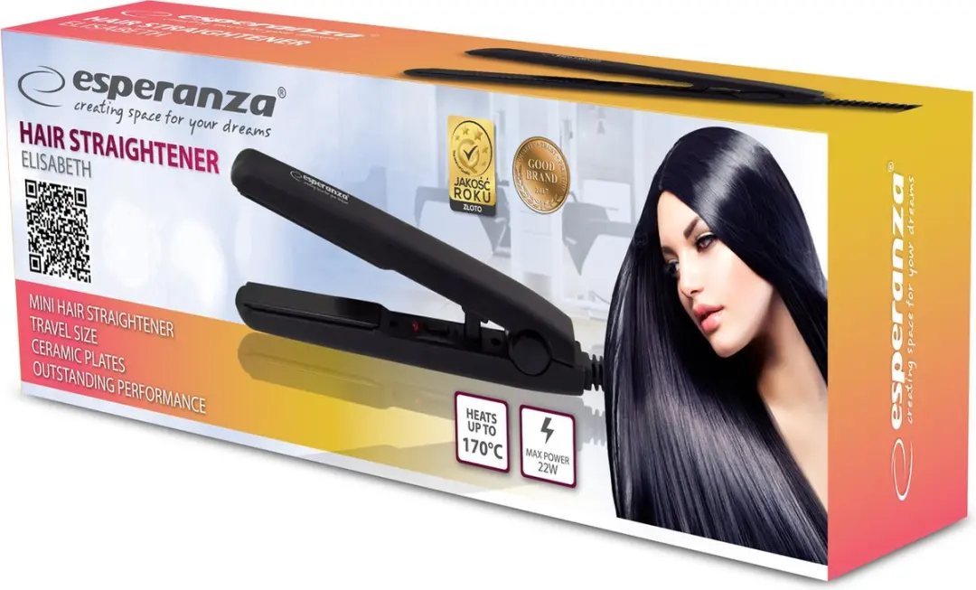 Esperanza EBP008 Mini Stijltang - Zwart - afbeelding 3 van 3