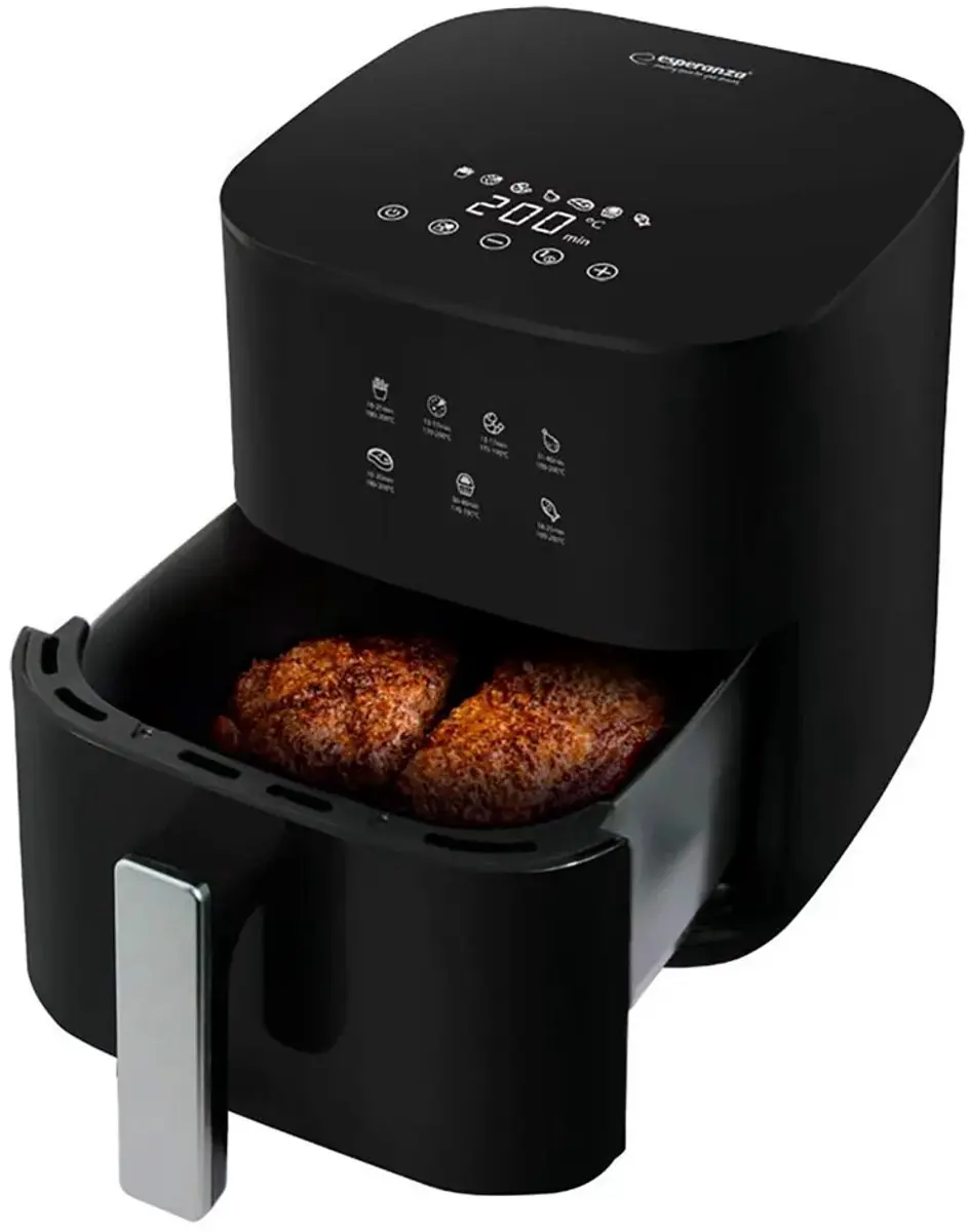 Esperanza EKA002 Air Fryer 3,5L - 1350W - Zwart - afbeelding 6 van 6