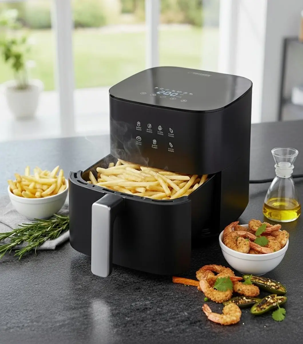 Esperanza EKA002 Air Fryer 3,5L - 1350W - Zwart - afbeelding 3 van 6