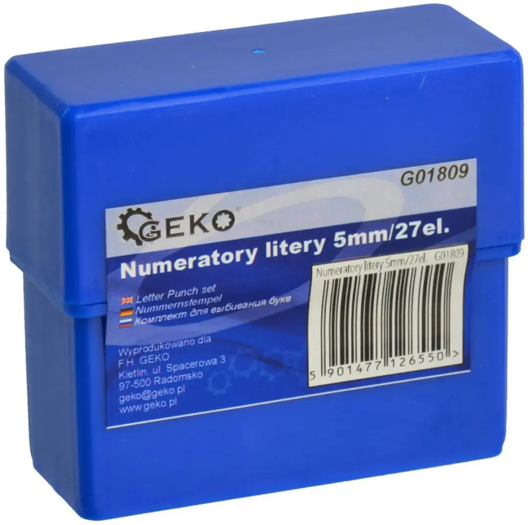 GEKO Letterstempelset 5 mm - 27-delig - Koolstofstaal - afbeelding 3 van 5
