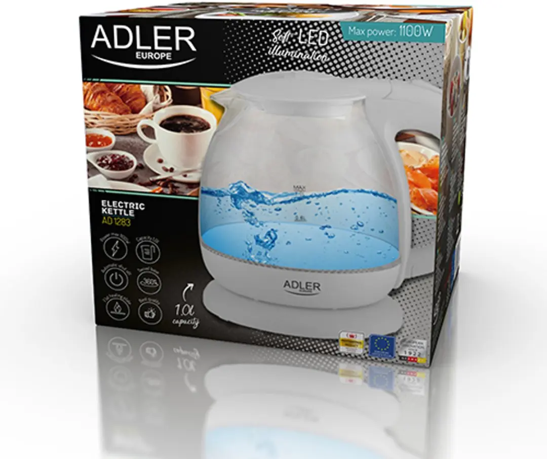 Adler AD 1283G Waterkoker - 1.0 L - Grijs - afbeelding 4 van 6