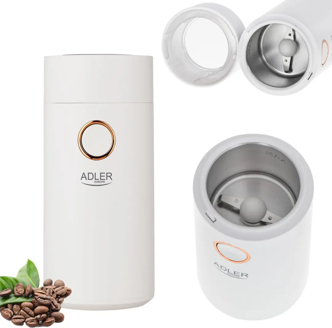 Adler AD4446WG Koffiemolen - 150W - Wit - afbeelding 2 van 6