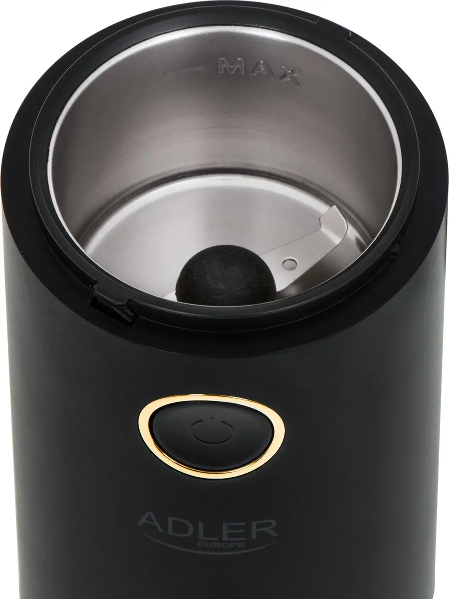 Adler AD 4446BG Koffiemolen - 150W - Zwart Goud - afbeelding 4 van 6