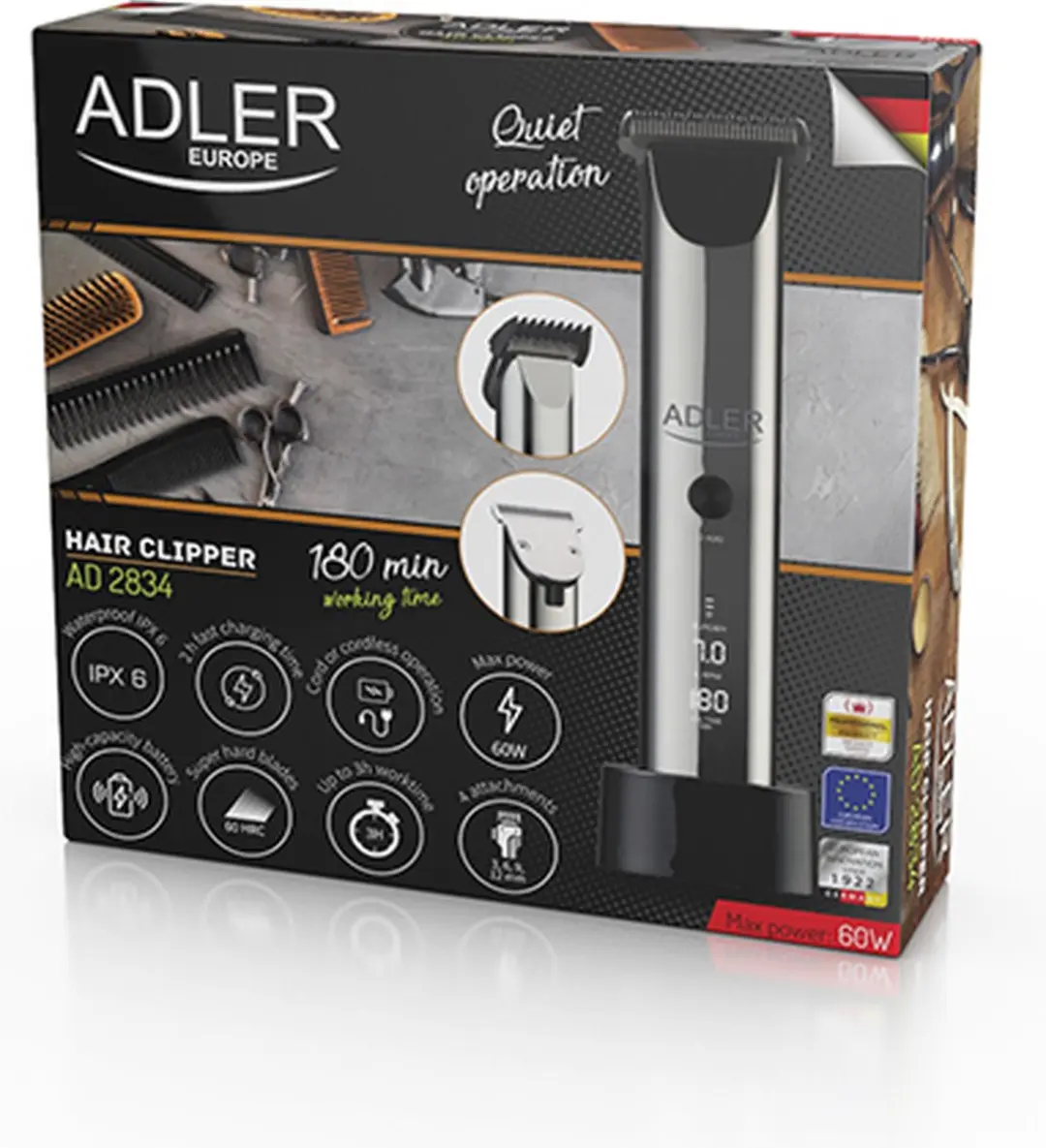 Adler AD 2834 Tondeuse - Zilver - afbeelding 6 van 6