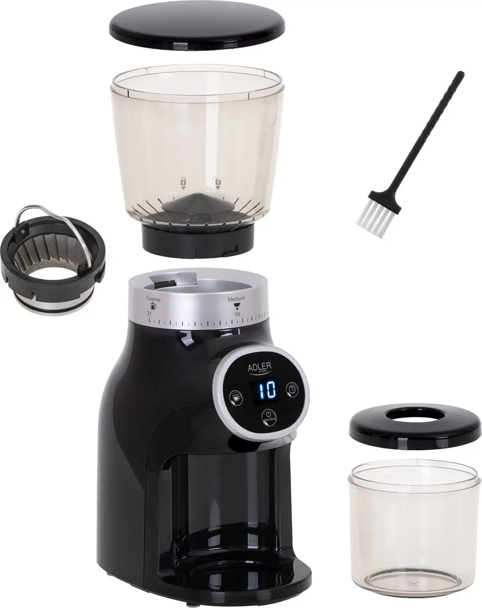 Adler AD 4450 Elektrische Koffiemolen - 300W - Zwart - afbeelding 3 van 6