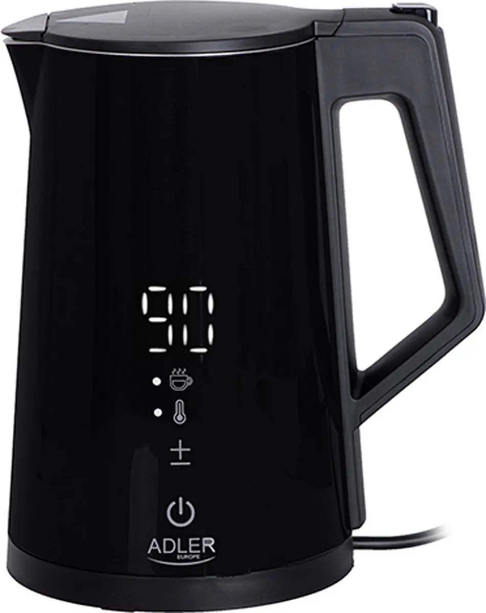 Adler AD 1345 zwart Waterkoker met LED-display & temperatuurregeling 1,7L STRIX
