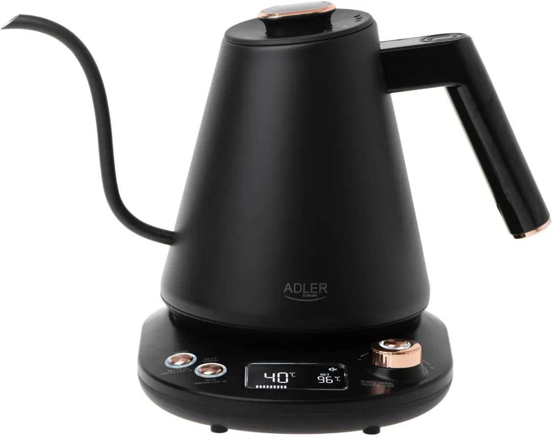 Adler AD1349 Waterkoker - 1100W - Zwart/Goud - afbeelding 5 van 6