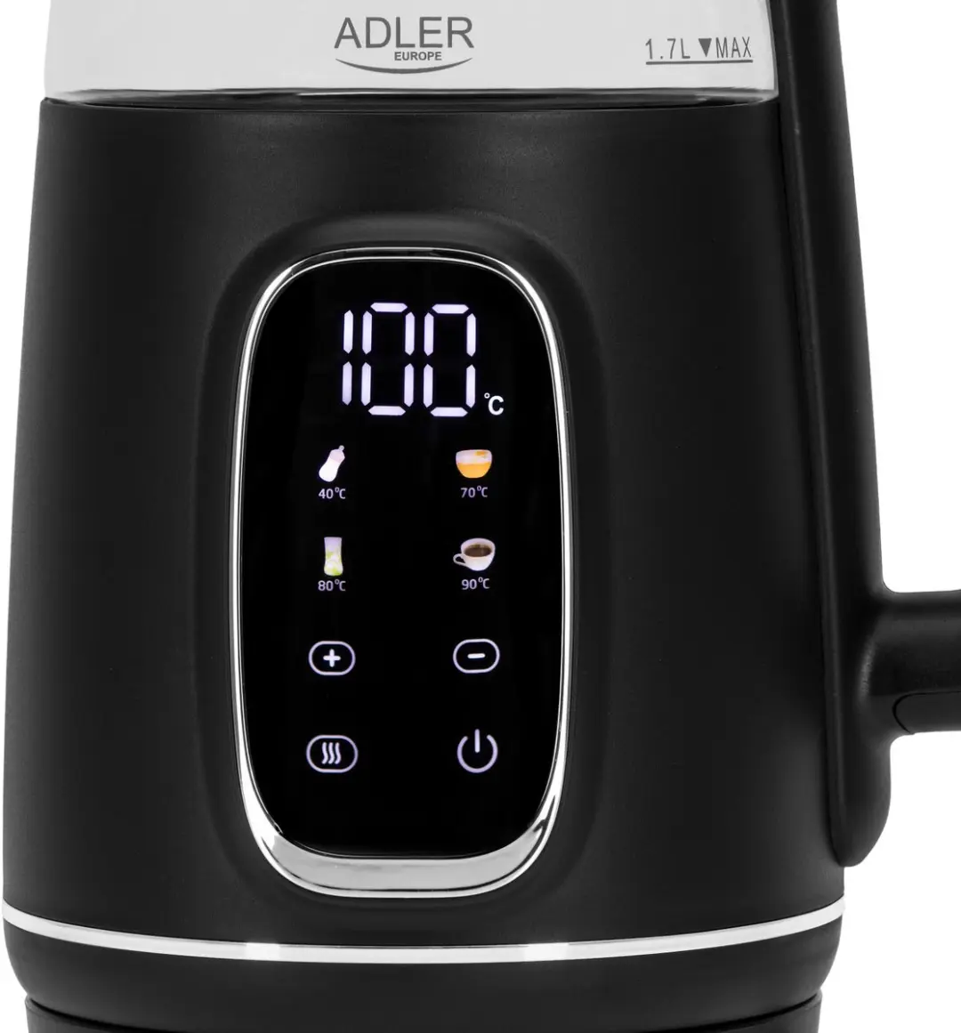 Adler AD 1305 bs Waterkoker - 1.7L - 2200W - Zwart/Zilver - afbeelding 3 van 6