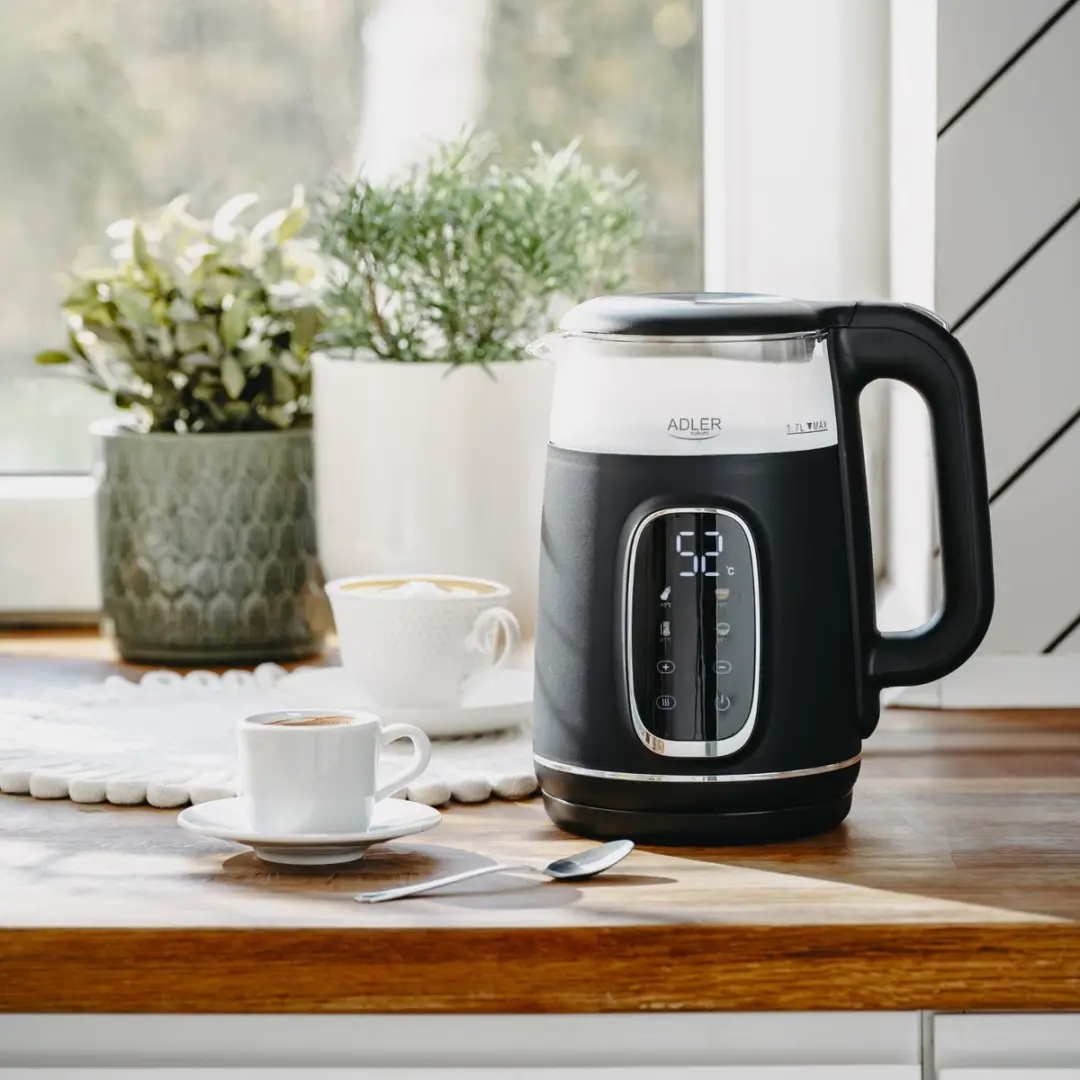 Adler AD 1305 bs Waterkoker - 1.7L - 2200W - Zwart/Zilver - afbeelding 4 van 6