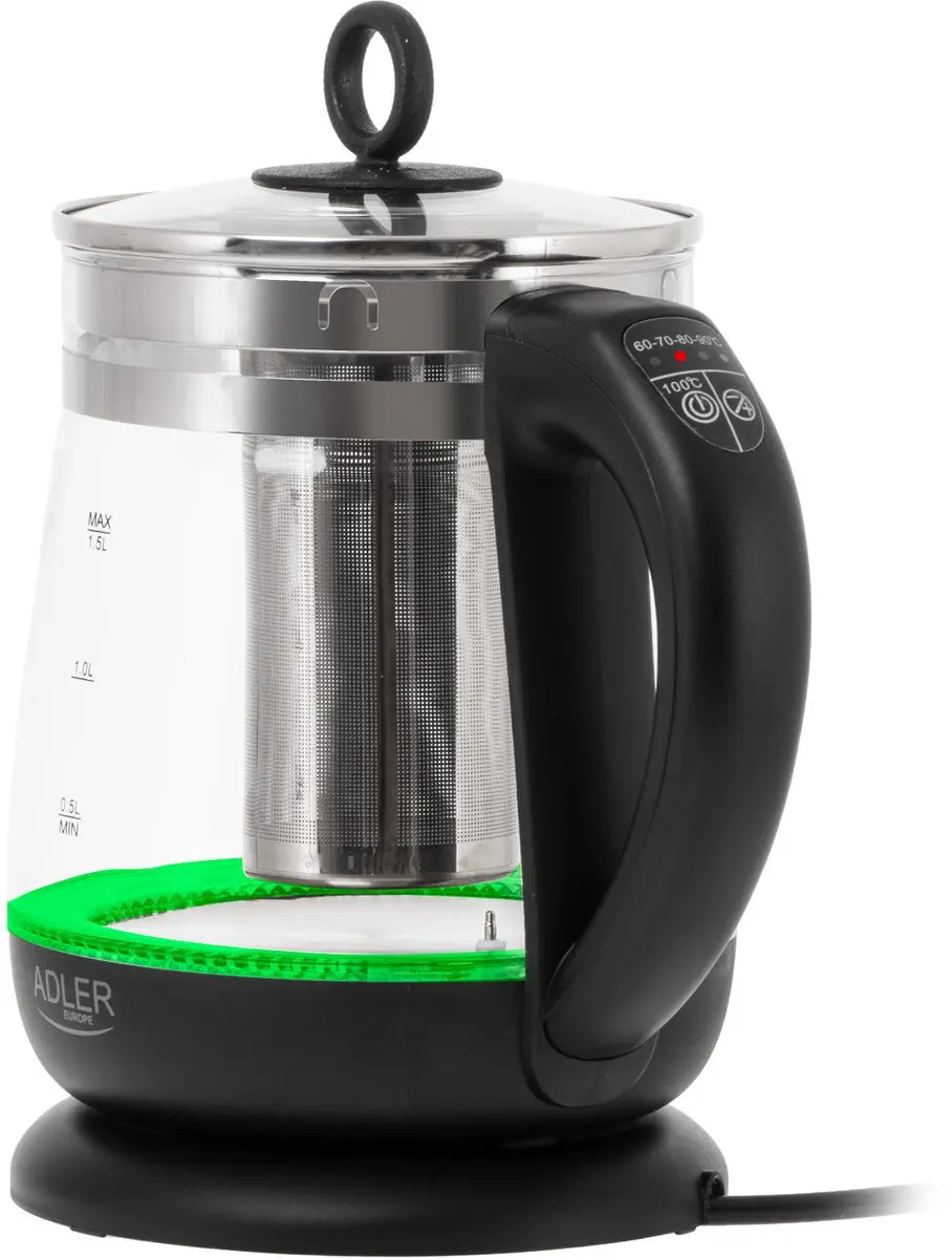 Adler AD 1299b Waterkoker - 1.5L - 2200W - Zwart - afbeelding 4 van 6