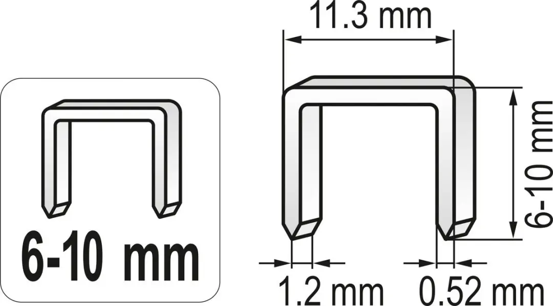 Vorel 71080 Hamer Tacker - 6-10mm - Snelwerkend - afbeelding 3 van 3