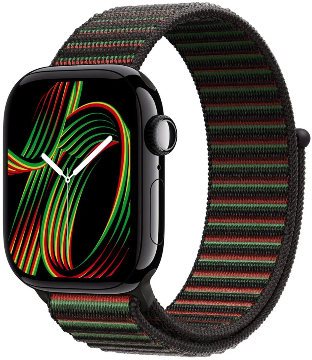 Apple Geweven Sportband Black Unity - 42mm - Apple Watch