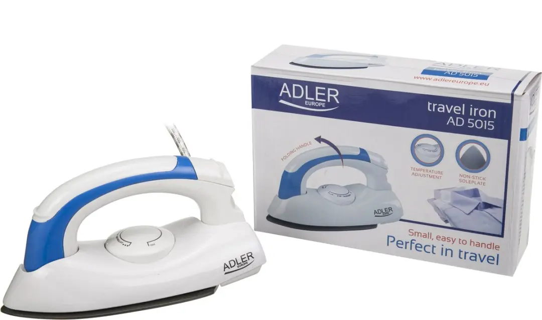 Adler AD5015 Reisstrijkijzer - 700W - Blauw/Wit - afbeelding 3 van 6
