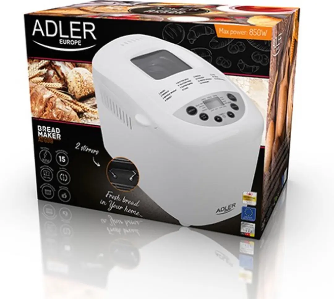 Adler AD 6019 Broodbakmachine - 1100W - Wit - afbeelding 6 van 6