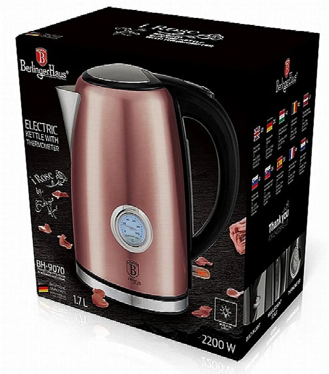 BerlingerHaus I-Rose Waterkoker BH-9070 - 1,7l - Rose Goud - afbeelding 2 van 3